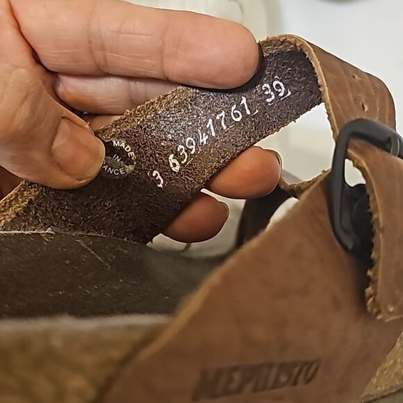 Mephisto brown leather helen toe sandals 39 (9 us) - Picture 8 of 8